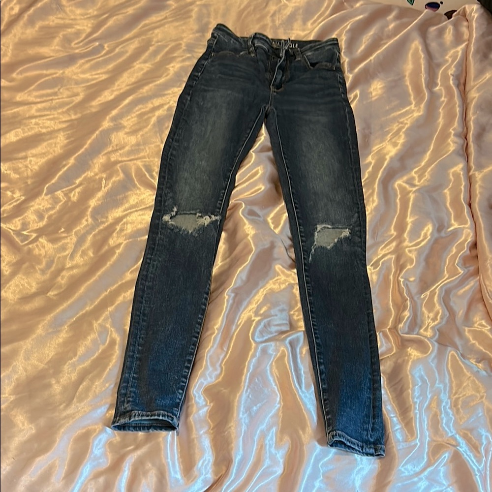 American Eagle Outfitters Dark Blue Skinny Jeans